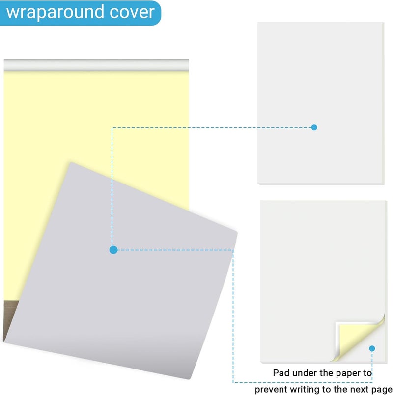 suituts 150 Sets 8.5X11 Inches Blank Carbonless Notepad, 2-Part Blank Carbonless Lab Notebook, Carbon Duplicate Copy Paper (50 Sets each Pad, 3 Pads) - Image 3